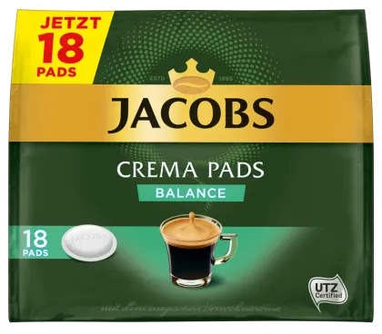 Jacobs Crema Balance 18 Pads UTZ zertifiziert